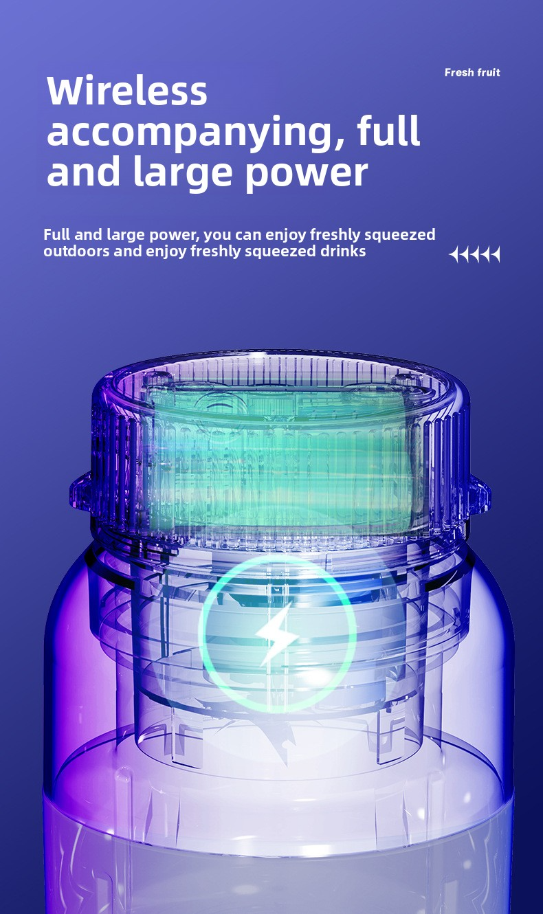 Portable Juicer - 800ml BPA-Free Blender, 18,000 RPM 5-Blade Ice Crusher, USB-C Rechargeable, For Smoothies & Protein Shakes (Pink/Green)_voghion.com