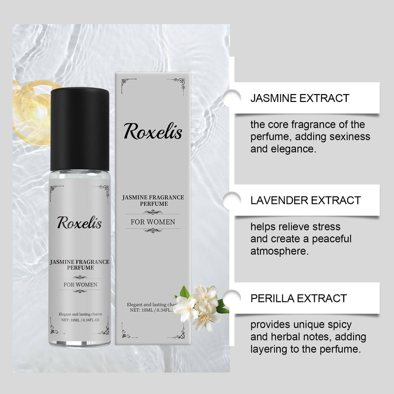 Roxelis Charming Jasmine Parfüm: Natürlich, frisch, langanhaltend. Eleganter Duft verströmt Charme, perfekt für Verabredungen zu zweit, um die Atmosphäre zu verbessern._voghion.com