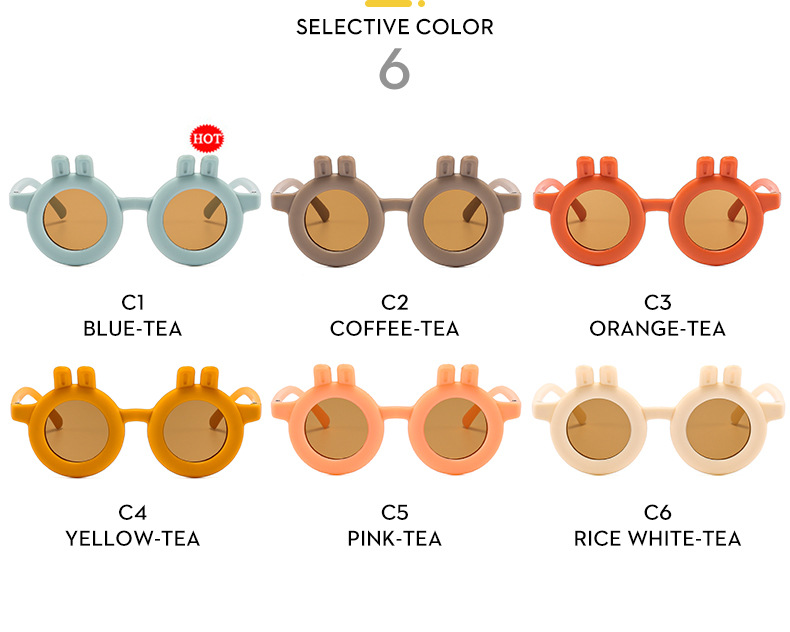 Kids'sunglasses New children's UV sunglasses baby cute children rabbit sunglasses men's and women's cartoon tide glasses_voghion.com