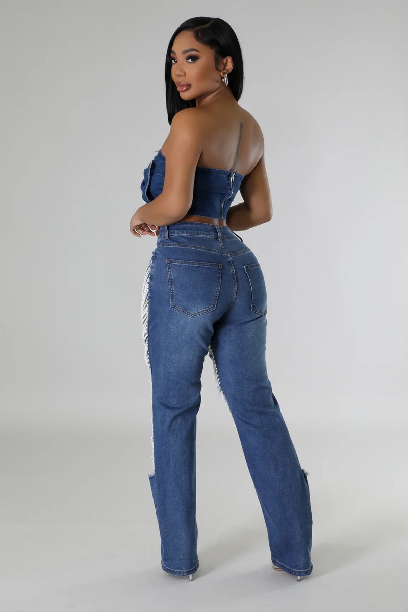 Women's Clothing Hot Girl Summer Pants Holes Heavy Beaded Beaded Stretch Jeans Trousers Women Jeans_voghion.com
