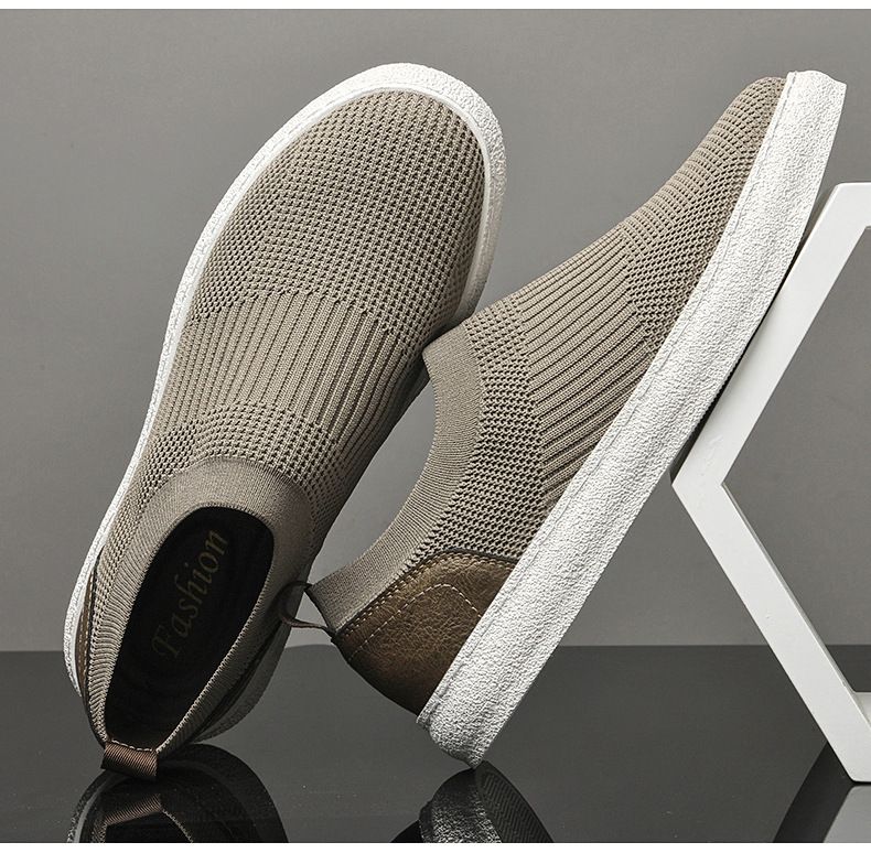 Scarpe da tavola retrò in pelle di vacchetta intrecciata Fly, comode scarpe da tavola in rete con interno invisibile e aumento dell'altezza_voghion.com