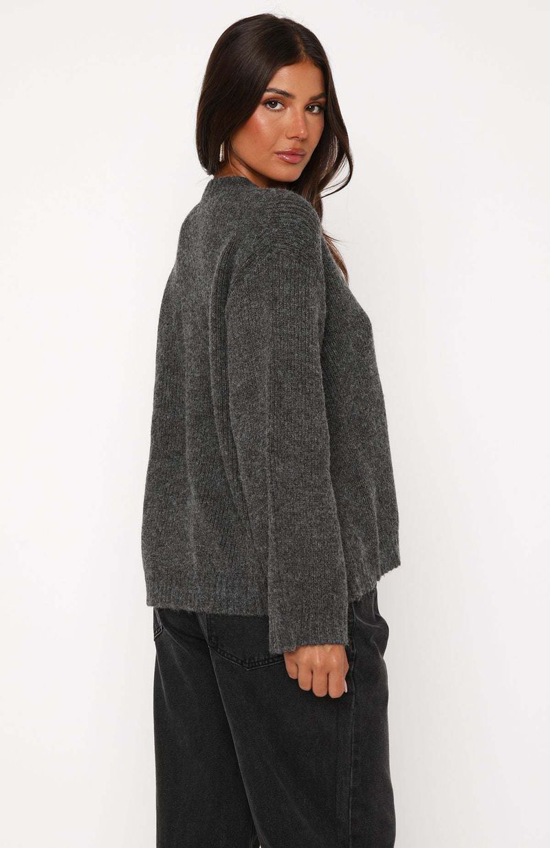 Eleganter V-Ausschnitt-Strickcardigan mit Gürtel – Slim Fit, einfarbiger Damenpullover für Herbst-Winter-Mode_voghion.com
