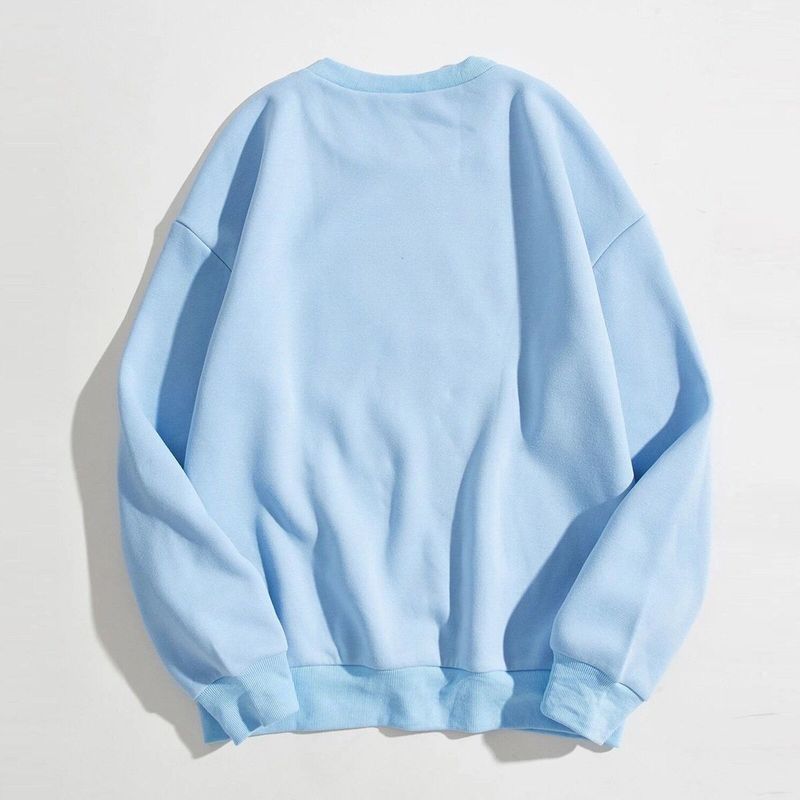 Autumn winter hoodie round neck long sleeved loose and slimming versatile top ins trend_voghion.com