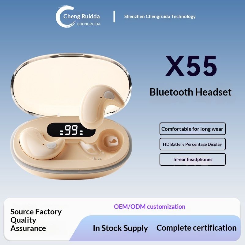 NeoGear Hot-selling X55 Wireless Bluetooth Long Battery Life Digital Display Noise Reduction TWS Smart Comfortable To Wear Sleep_voghion.com