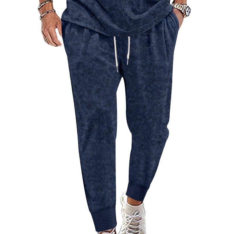 Men's Clothing Casual Cargo Pants - Lightweight Cotton Blend Work Pants, Slim Fit & Multi-Pocket Design For Outdoor & Daily Wear (Black, Navy)_voghion.com