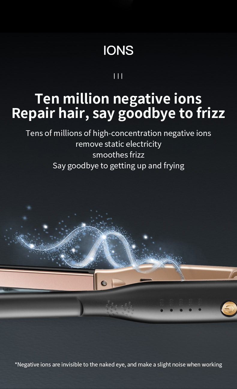 hair straightener negative ion splint dual-purpose splint men's curling stick straight curl dual-use bangs texture hair iron_voghion.com