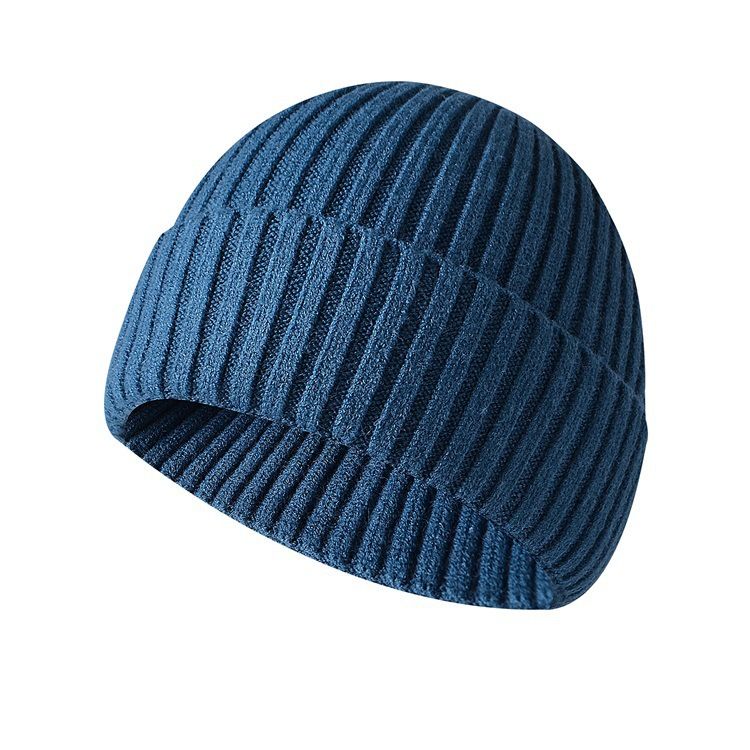 Cappello invernale unisex lavorato a maglia per uomo e donna, coppia, cappello spesso e caldo in lana, cappello freddo, cappello con flangia sopra la donna_voghion.com
