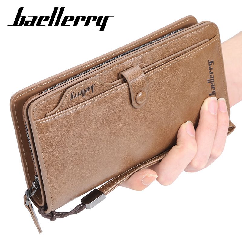 Portemonnee Heren Clutch Zakelijk Multi-kaartsleuf Rijbewijs Telefoon Grote Capaciteit Gesp Herentas_voghion.com