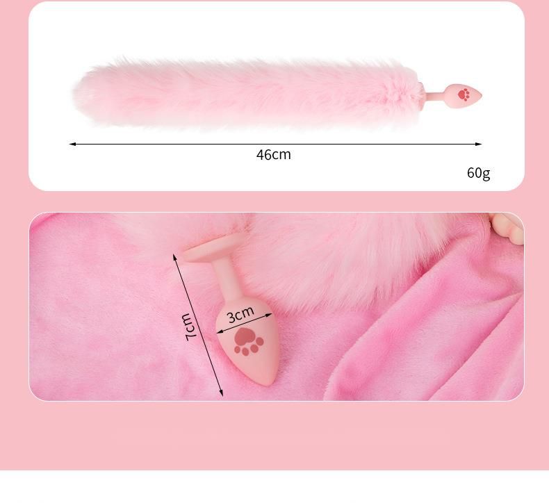Jouet de masturbation en silicone pour adulte, jeu de rôle, patte de chat, entraînement SM, queue de renard, plug anal_voghion.com