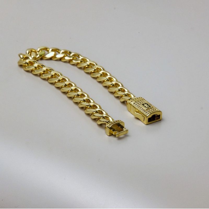 Ins Fashion Trendy Versatile Clavicola Gioielli Rame Catena Cubana 10mm Zircone Mano_voghion.com