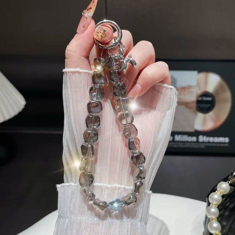 Phone Accessory Bundles & Sets Light Luxury Style Czech Crystal Stone Mobile Phone Chain Pendant Versatile Special Shaped Beaded Bracelet Lanyard_voghion.com