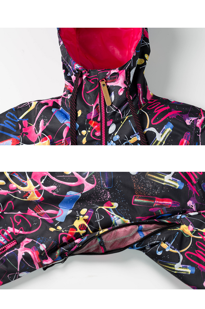 Giacca da snowboard invernale da donna antivento impermeabile anti-neve_voghion.com