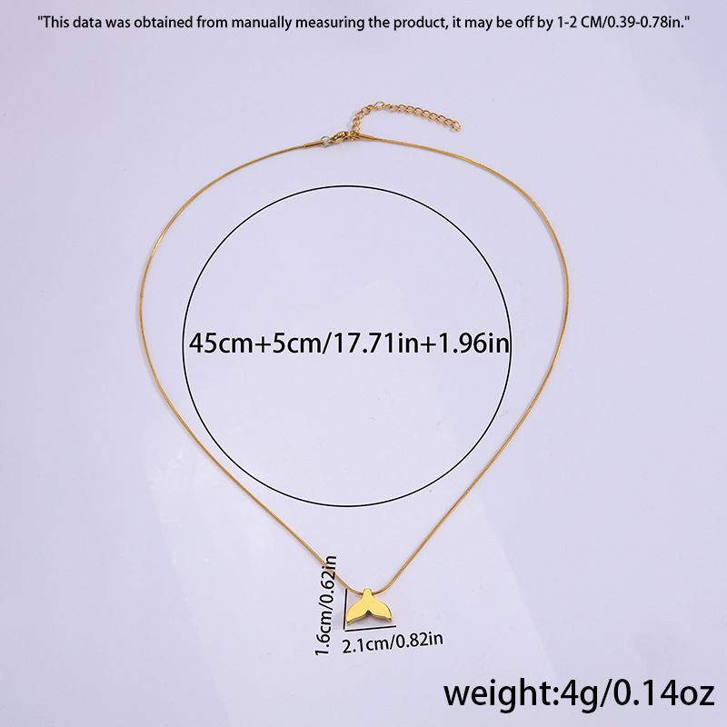 Collana da donna con ciondolo dorato, collana in acciaio al titanio, stile coreano, con cuore leggero, di lusso, di alta qualità, resistente allo sbiadimento, da donna, placcata in oro._voghion.com