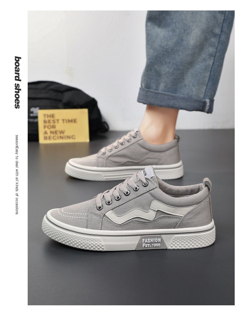 Men's Extra Wide Canvas Sneakers - Breathable Casual Slip-On Shoes For All Seasons, Lightweight & Comfortable With EVA Sole_voghion.com