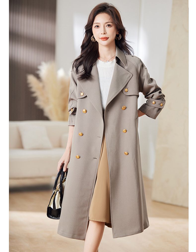 Il trench più popolare di quest'anno per le donne, nuovi vestiti da donna 2023, cappotto lungo e autunnale in stile western_voghion.com