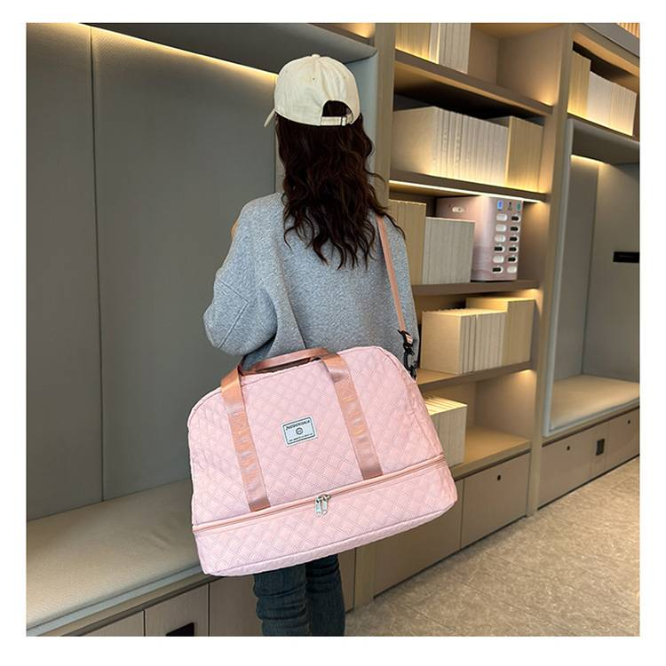 Designer fashion luggage Men's short-distance portable travel bag Women's multi-functional dry wet separation waterproof sports fitness bag_voghion.com