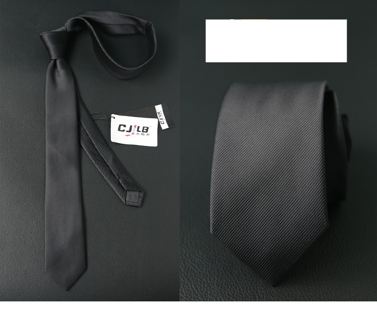 Unisex Men's and women's tie narrow polyester silk business British tie 6CM_voghion.com