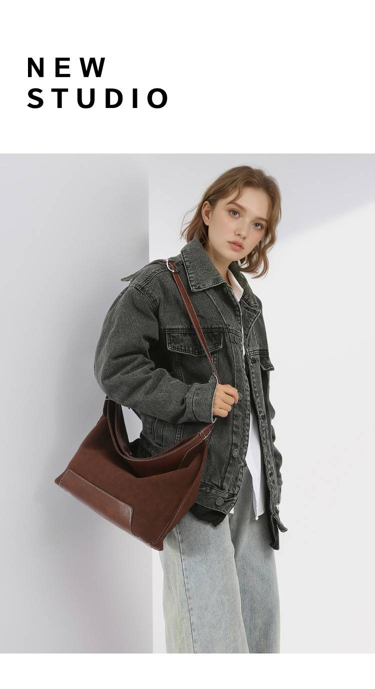 Geantă de umăr la modă din piele de culoare pură, cu același temperament, cu o sută de stele, geantă subraț, cu capacitate mare, tip crossbody_voghion.com