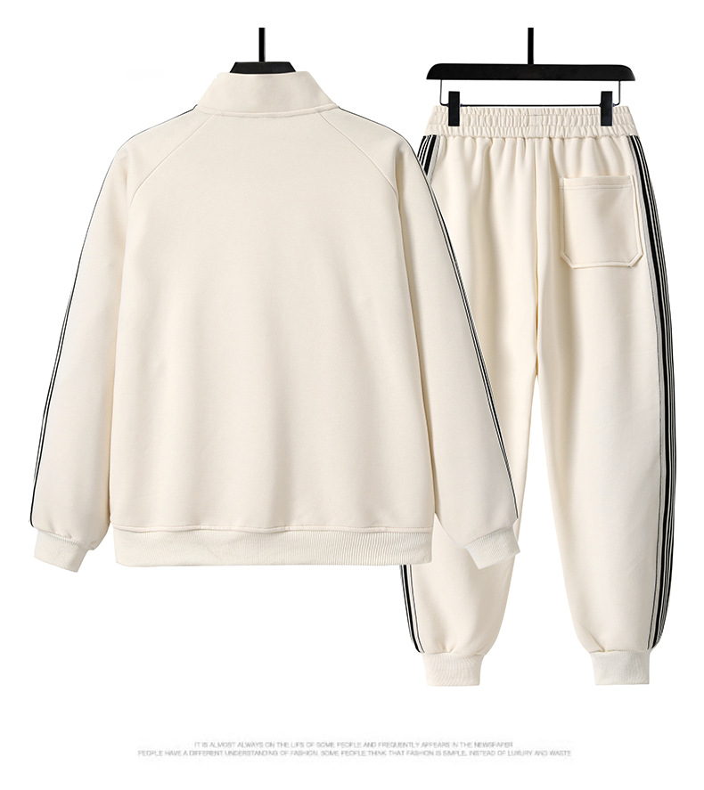 Abbigliamento maschile set di felpe con cappuccio da uomo tinta unita primavera e autunno nuovo set di abbigliamento sportivo casual versatile autunnale da corsa_voghion.com