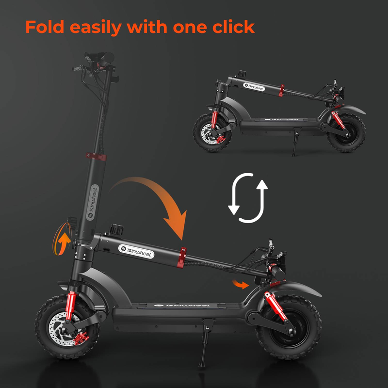 isinwheel GT2 Off-road Elektryczny skuter, 800 W 48 V 15 Ah akumulator, 11-calowy dorosły dojeżdżający do pracy skuter elektryczny_voghion.com