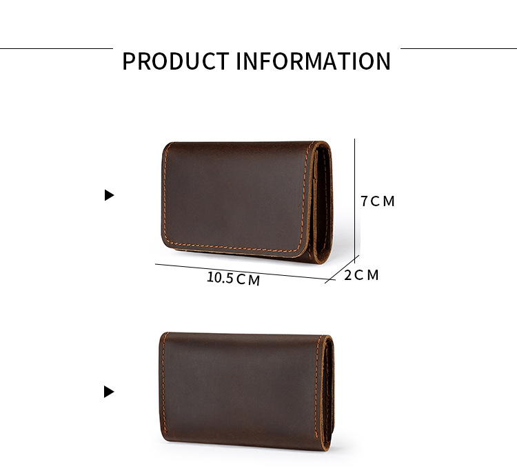 Card Cases Vintage Leather Men's Wallet Cowhide Vertical Money Clip Anti-theft Brush Multi-card Sleeve_voghion.com