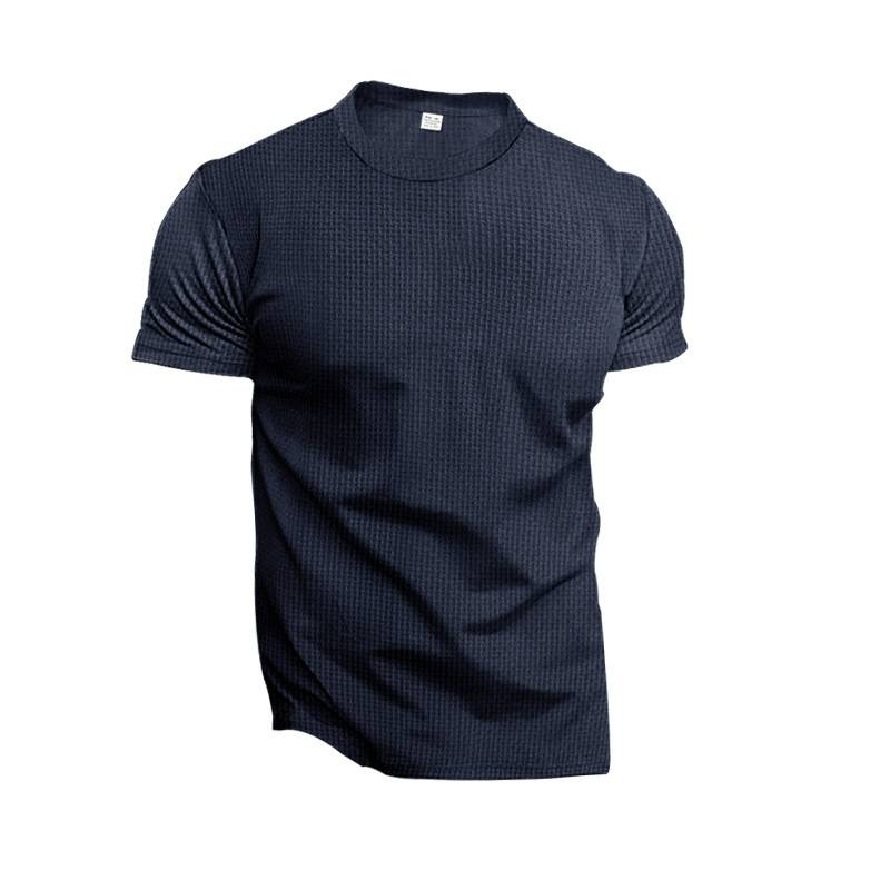 T-shirt à manches courtes pour homme, respirant et moulant, tendance été 2025._voghion.com