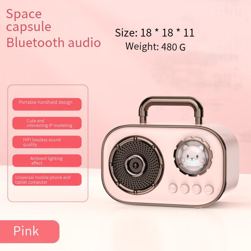 Tragbare Lautsprecher Retro Mini Bluetooth Lautsprecher USB Mini Outdoor Tragbare U Disk TF Karte Hohe Qualität Mit FM Kreative Kleine Lautsprecher_voghion.com
