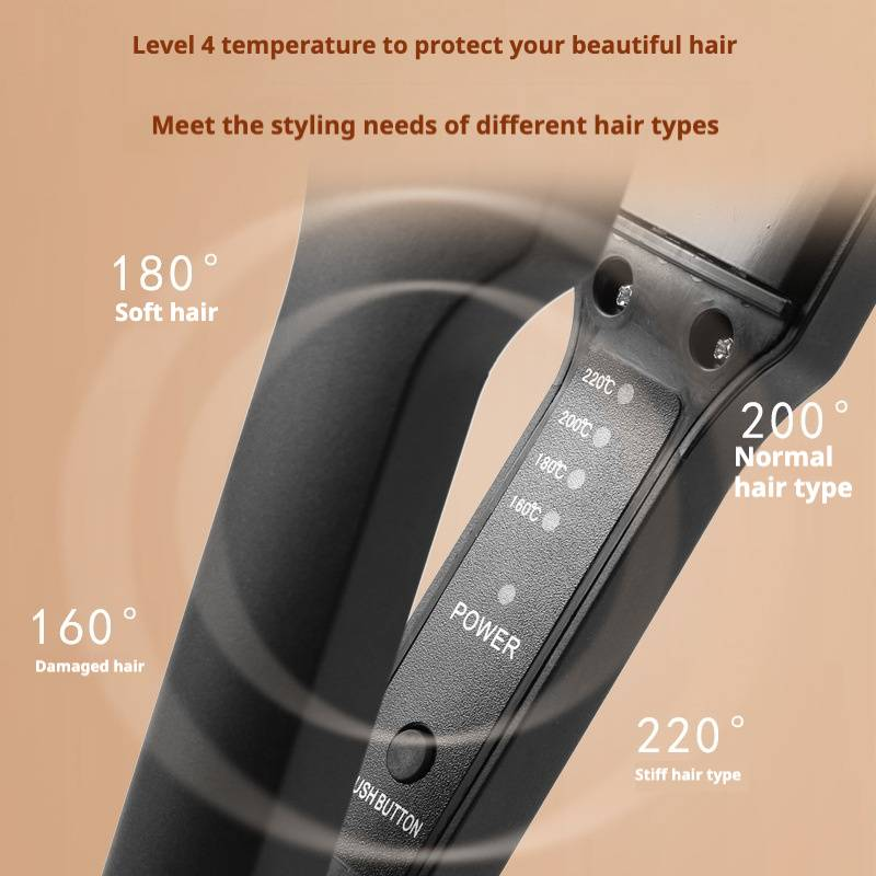 Dorm-Friendly Hair Styler Curling Iron & Straightener (Mini Travel Size Fast Heating Voltage Safe Dual Voltage For College Use)_voghion.com