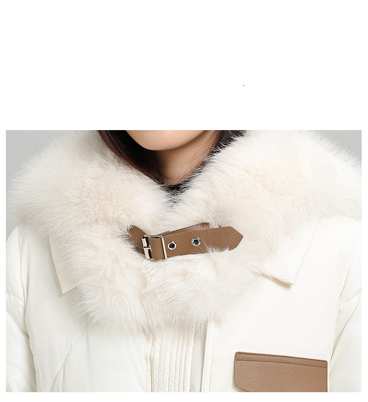 Langer Puffermantel für Damen mit Gürtel, übergroße Winterjacke mit Kapuze, verdickte Polyesterfüllung, knielanger warmer Parka für kaltes Wetter_voghion.com