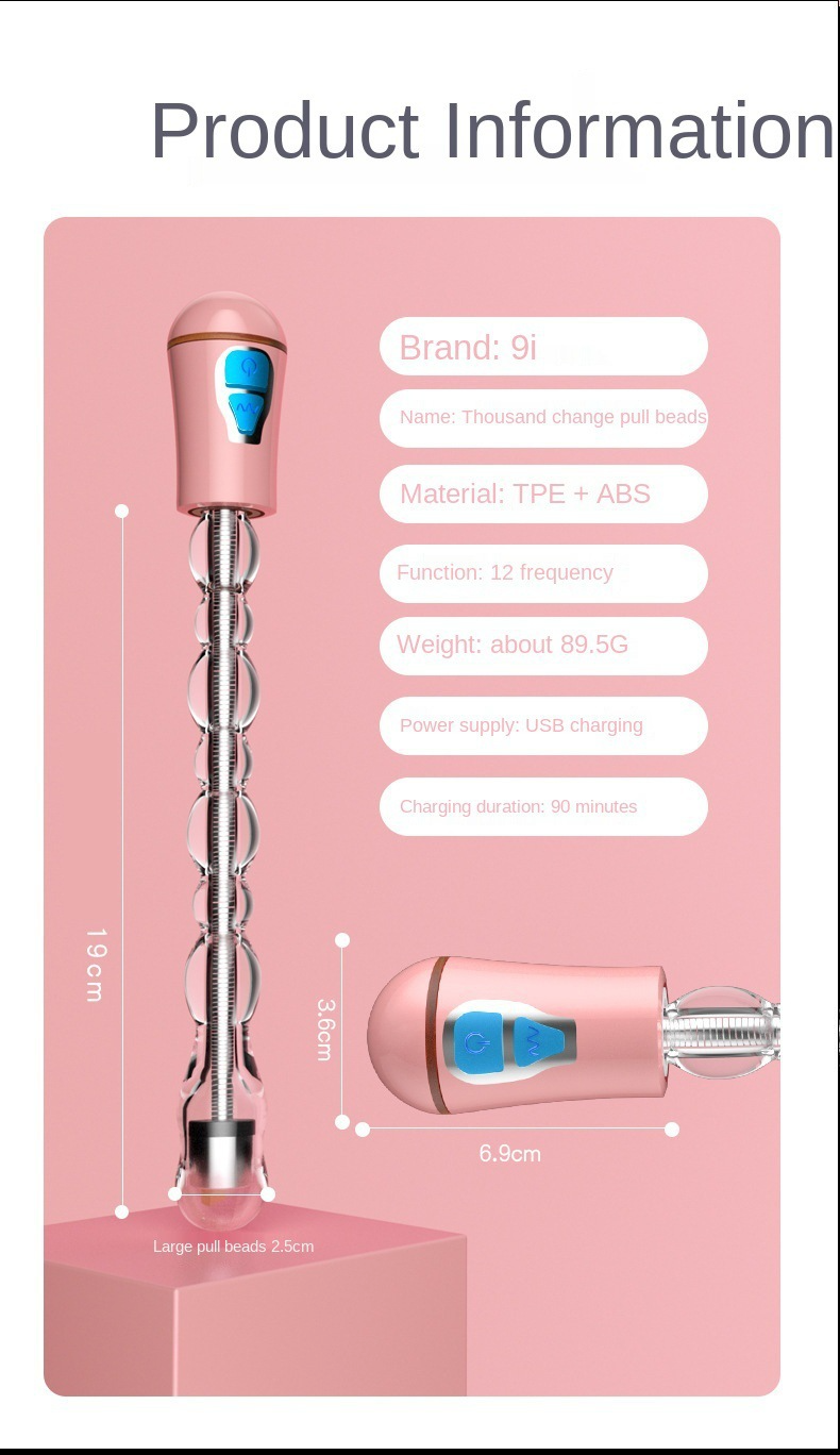 8 connessioni ricaricabile maschio e femmina masturbatore anale vibrazione plug anale piegatura arbitraria perline di trazione perline rotanti stick giocattoli sessuali_voghion.com