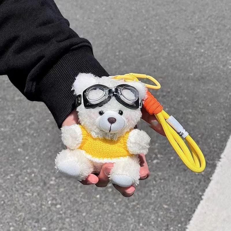 Keychains Blush Bear Plush Bag Pendant Creative Doll Cute Bear Doll Keychain Gift Car Corporate Gift_voghion.com