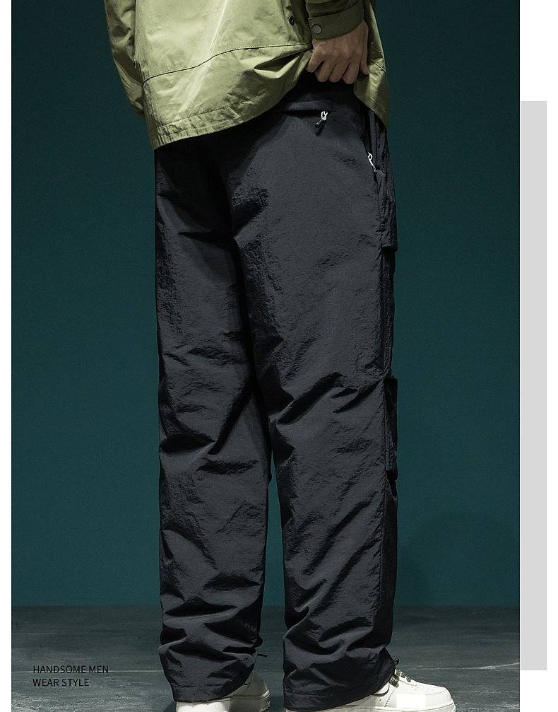 Pantalon de parachutiste coupe ample en duvet de canard pour homme, imperméable et thermique, pour l'hiver, en vert, noir et kaki_voghion.com