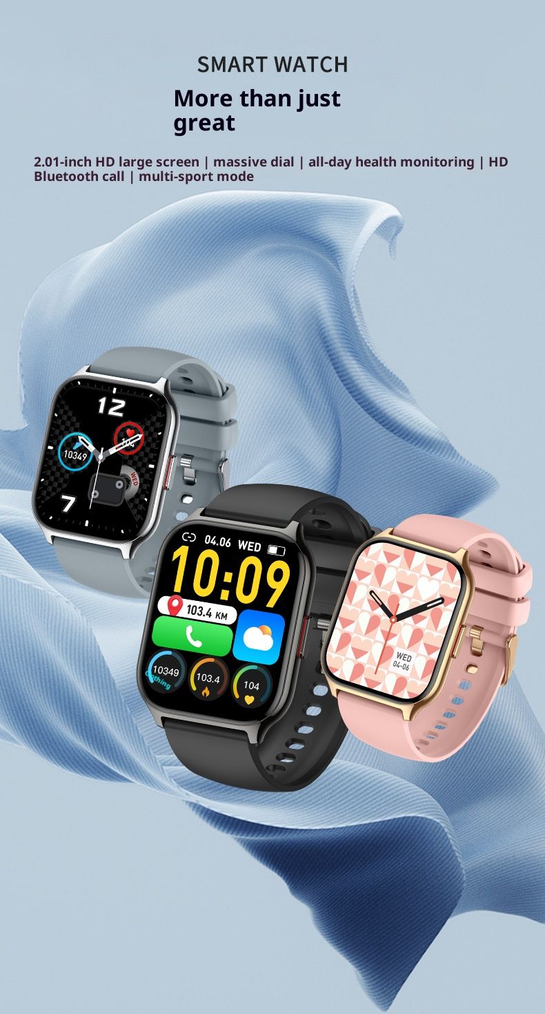 P95 Smart Watch With Bluetooth Calling, Heart Rate & Blood Oxygen Monitor, Sleep Tracking, Weather Alerts, Step Counter – Black Case_voghion.com