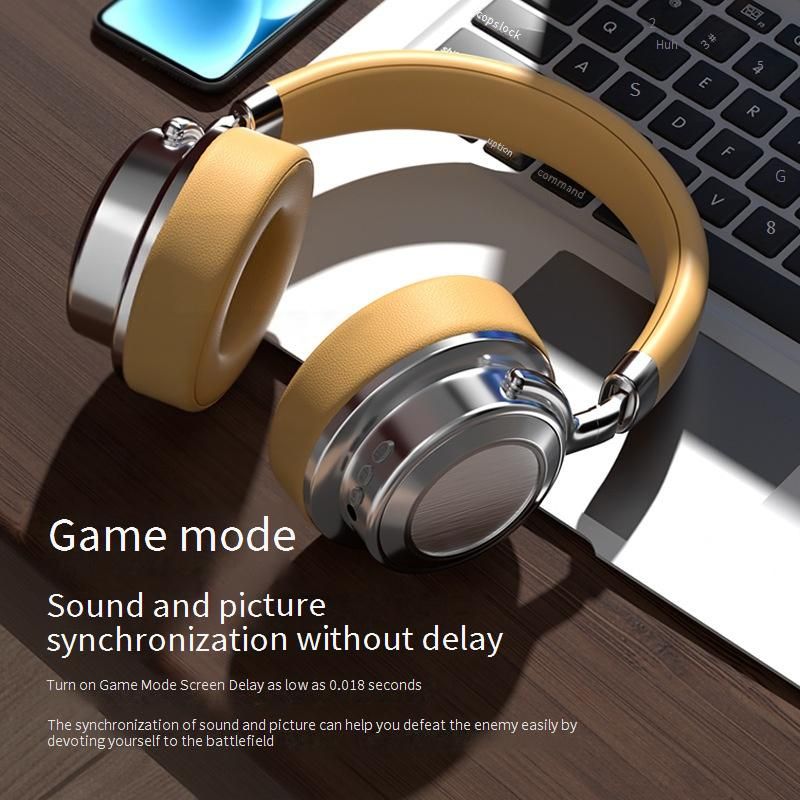 CR-9 Retro Wireless Bluetooth Headphones 6.0, Over-Ear Headset With Metal Frame, Lightweight & Comfortable, IPX4 Water-Resistant, 8H Playtime,_voghion.com