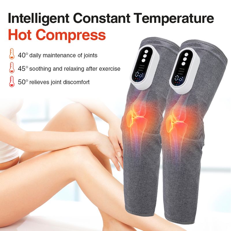 Massaggiatore elettrico portatile per la casa Attrezzatura per le gambe a 3 velocità Impacco caldo Massaggio per cosce e polpacci Rilassa i muscoli Allevia_voghion.com