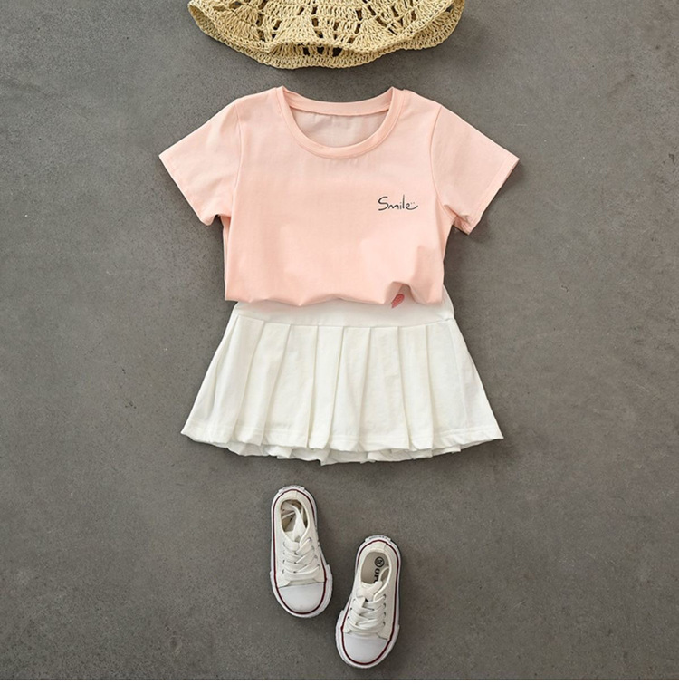 Fustă plisată pentru fete Mother&Kids, rochie de vară pentru copii cu pantaloni de siguranță, fustă subțire pentru copii de talie medie și mică_voghion.com