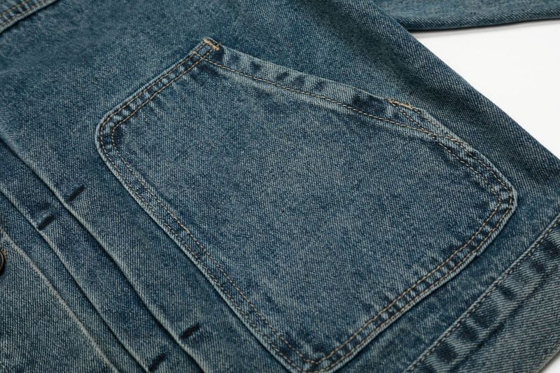 Vintage Washed Denim Jacket - Oversized Boxy Fit Streetwear Denim Coat For Men And Women_voghion.com