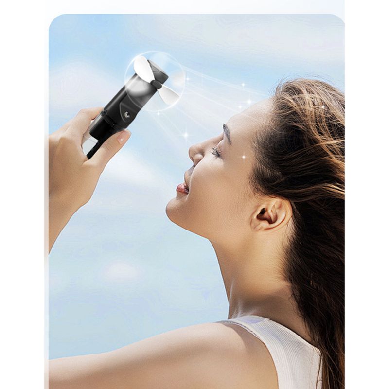 F9 Hydration Spray Fan - 2025 Handheld USB, Humidifying Cooling Mini Air Cooler_voghion.com