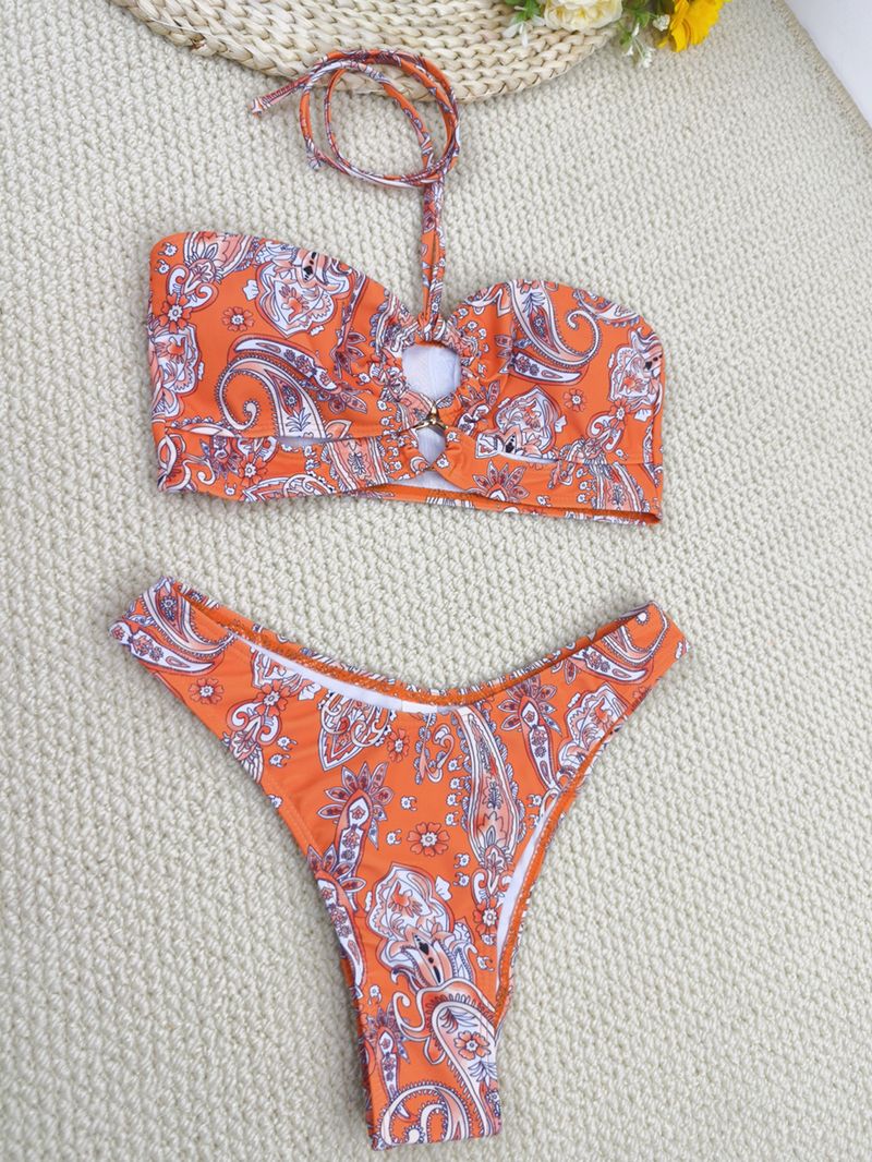 Maillot de bain trois pièces sexy en maille, push-up, imprimé, pour femmes, nouvelle collection 2025_voghion.com
