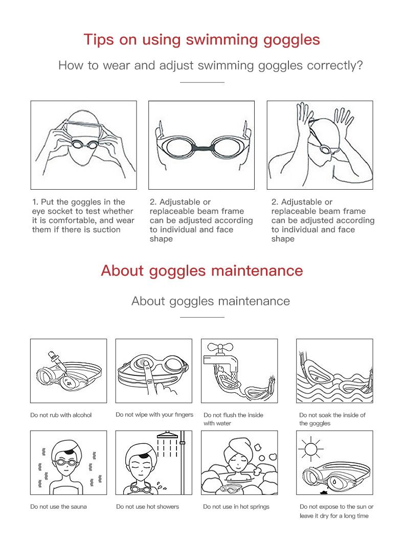 Ausgewählte Premium-Profi-Schwimmbrille aus Silikon mit Antibeschlag-Effekt, wasserdicht, HD-galvanisiert, für Erwachsene_voghion.com