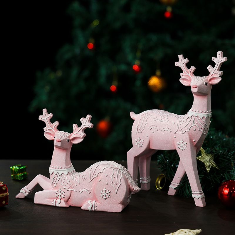 Reindeer Christmas Decoration, Resin Crafts For Home Window Display And Desktop Festive Ornament_voghion.com