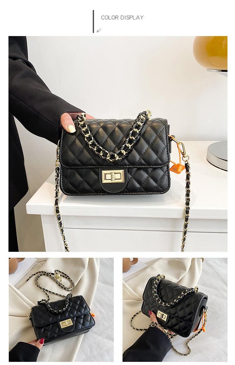 2024 Neue beliebte Umhängetasche Koreanische Ausgabe Einfache kleine quadratische Lingge Bestickte Fadenkette Umhängetasche für die Göttin_voghion.com