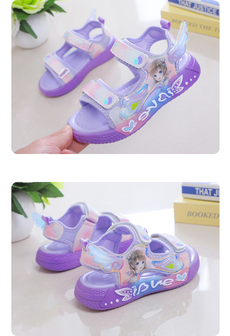 2023 Sommer Neue Love Girl Sha Rutschfeste, vielseitige Sandalen für kleine und mittelgroße Prinzessinnenschuhe für Kinder_voghion.com
