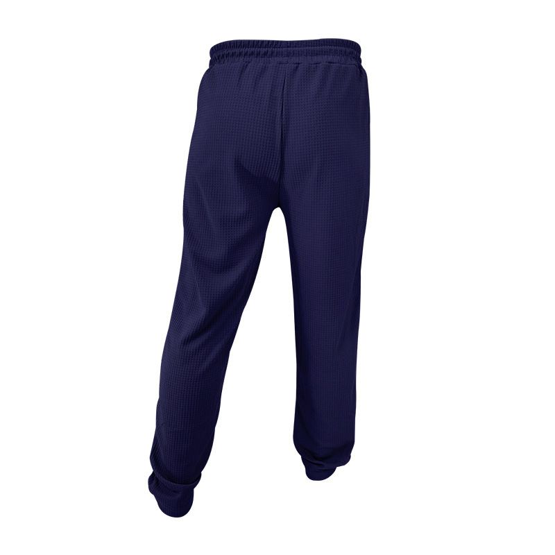 Men's Waffle-Knit Dress Pants – Breathable Textured Polyester With Elastic Waist (S-3XL, 5 Versatile Colors)_voghion.com