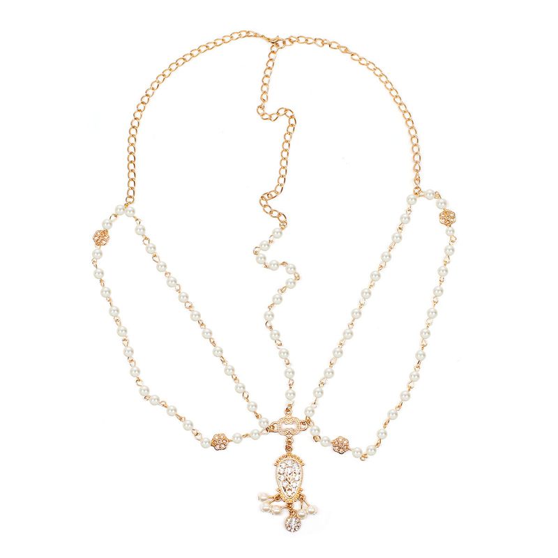 Accessori per capelli Fascia per capelli con strass bohémien, popolare copricapo di perle per principesse barocche_voghion.com