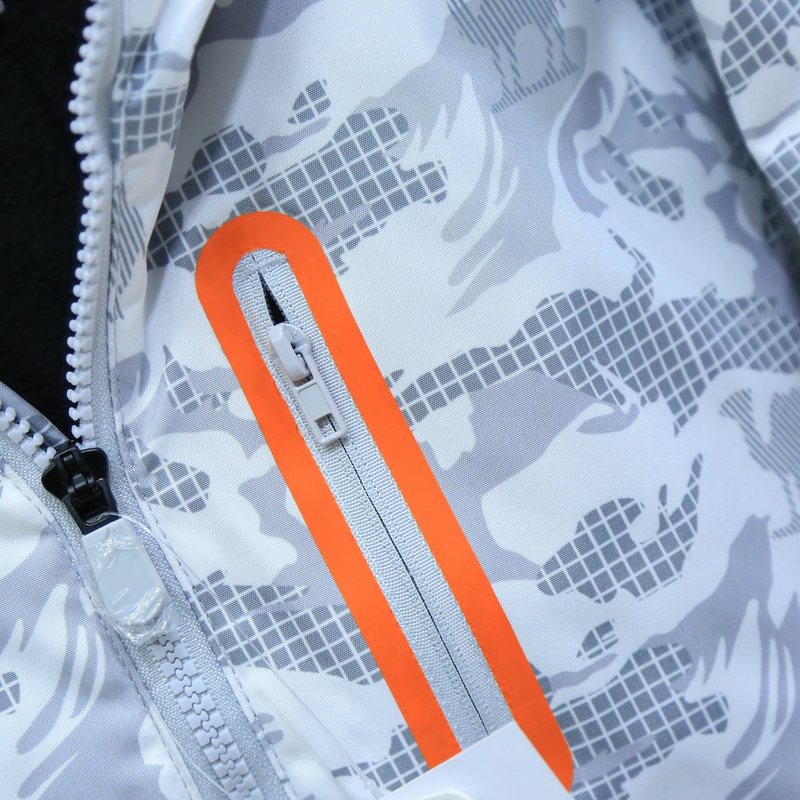 Boys and girls warm jacket children's hooded outdoor camouflage splicing punching jacket outdoor waterproof windproof tops_voghion.com