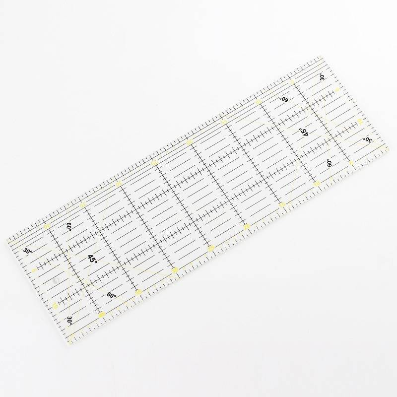 Stofskærelineal 45cm*15cm tyk 3mm Tofarvet stor rektangulær sylineal_voghion.com