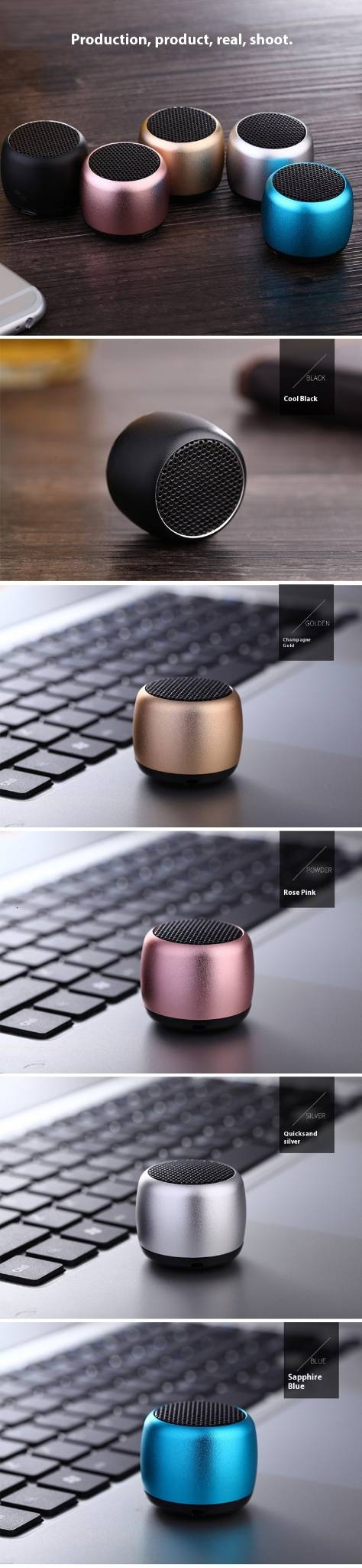 Mini alto-falante Bluetooth - alto-falante portátil para ambientes externos com som alto e reforço de graves_voghion.com