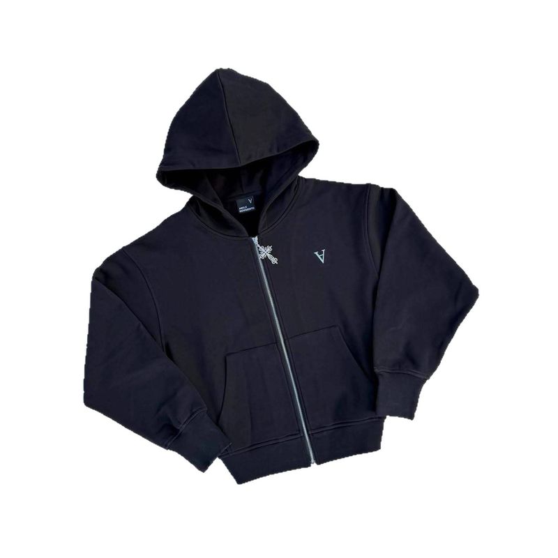 Felpa con cappuccio unisex Y2K Streetwear con doppio cappuccio - Pullover oversize per uomo e donna (mimetico/nero)_voghion.com