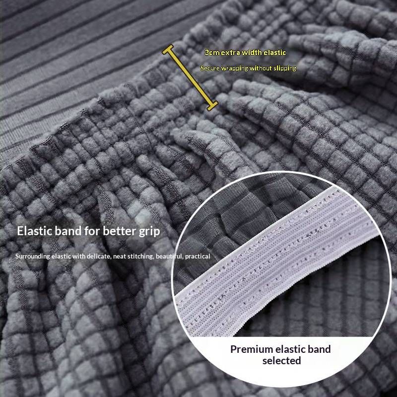 Fodera per poltrona Wingback – Fodera in poliestere elasticizzato con impugnatura antiscivolo, colori moderni e solidi (mais, viola, blu denim e altri)_voghion.com